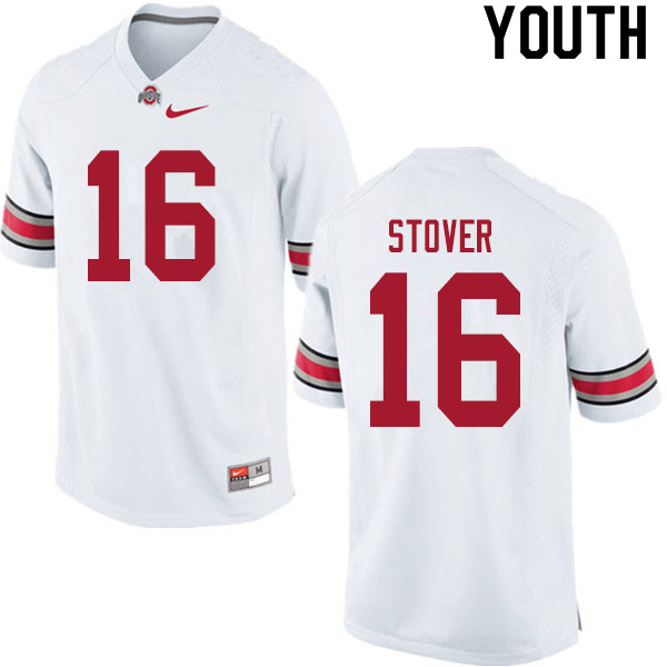 Youth Ohio State Buckeyes #16 Cade Stover White Authentic College Stitched Football Jersey 23BA041NP